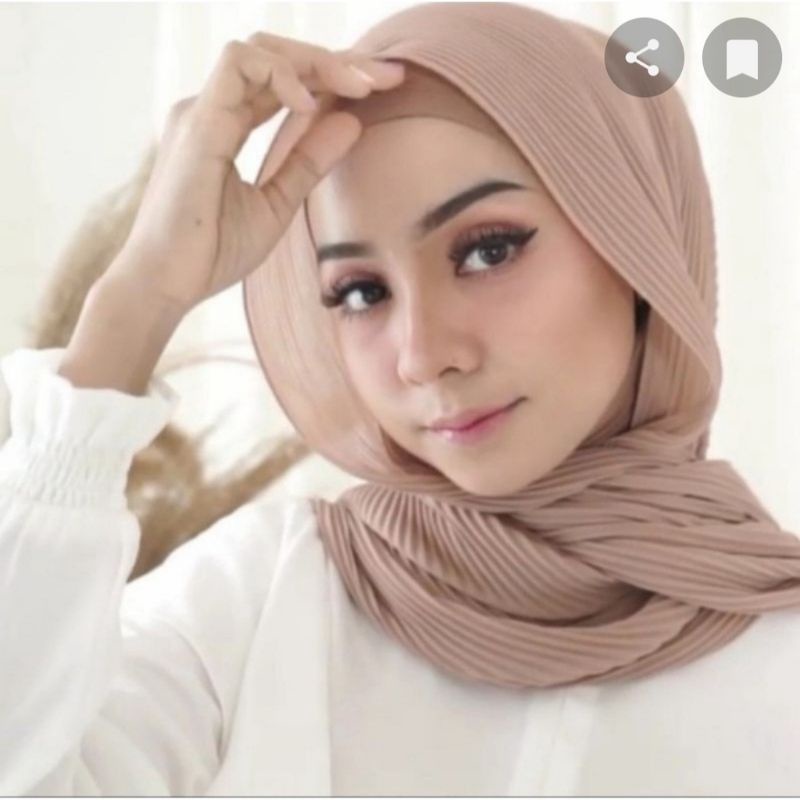 HIJAB PASHMINA PLISKET PREMIUM TANPA GARIS TENGAH//PASHMIONA PLISKET TERLARIS/KERUDUNG PASHMINA