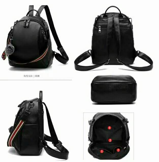 Promo Tas kulit Murah BACKPACK TAS WANITA Ransel Hd pisban PU Sale