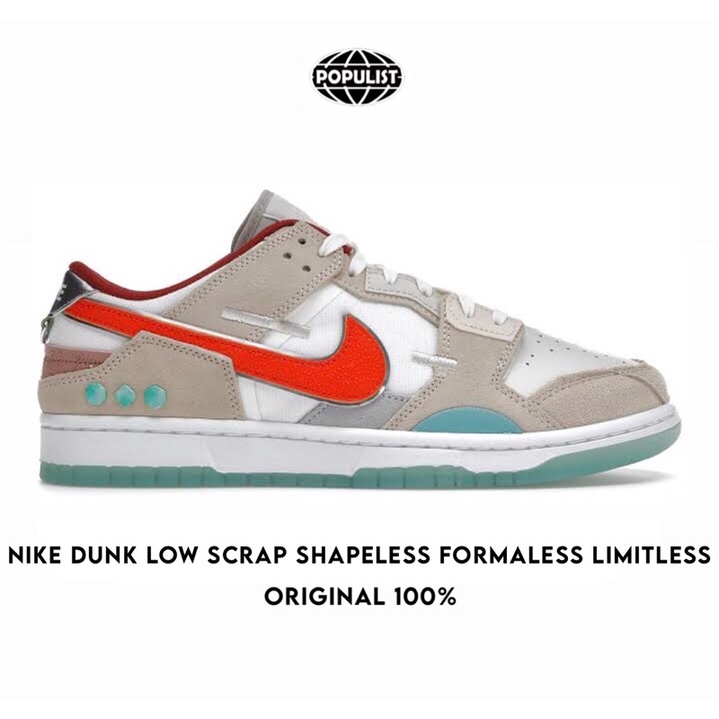 Nike Dunk Low Scrap Shapeless, Formaless, Limitless 100% Original Resmi