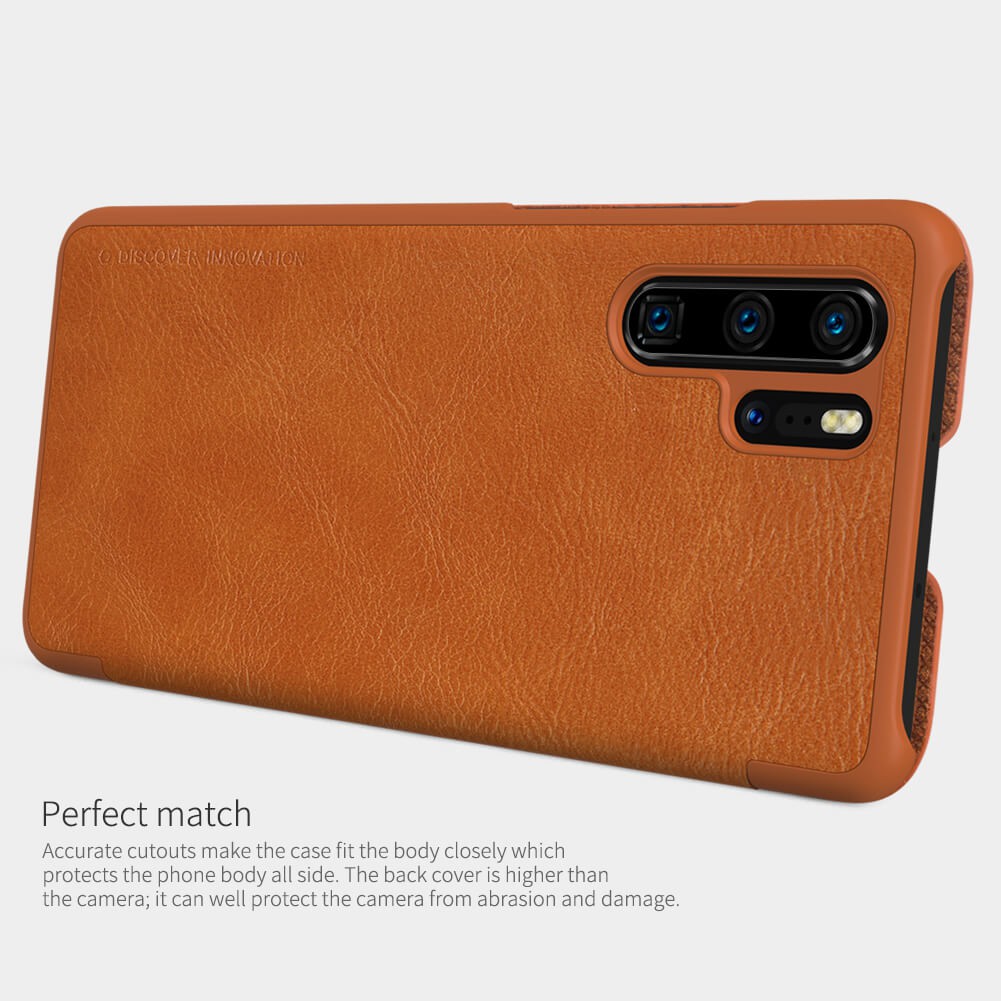 Case HUAWEI P30 Pro Nillkin Qin Flip Cover Leather Hardcase Original