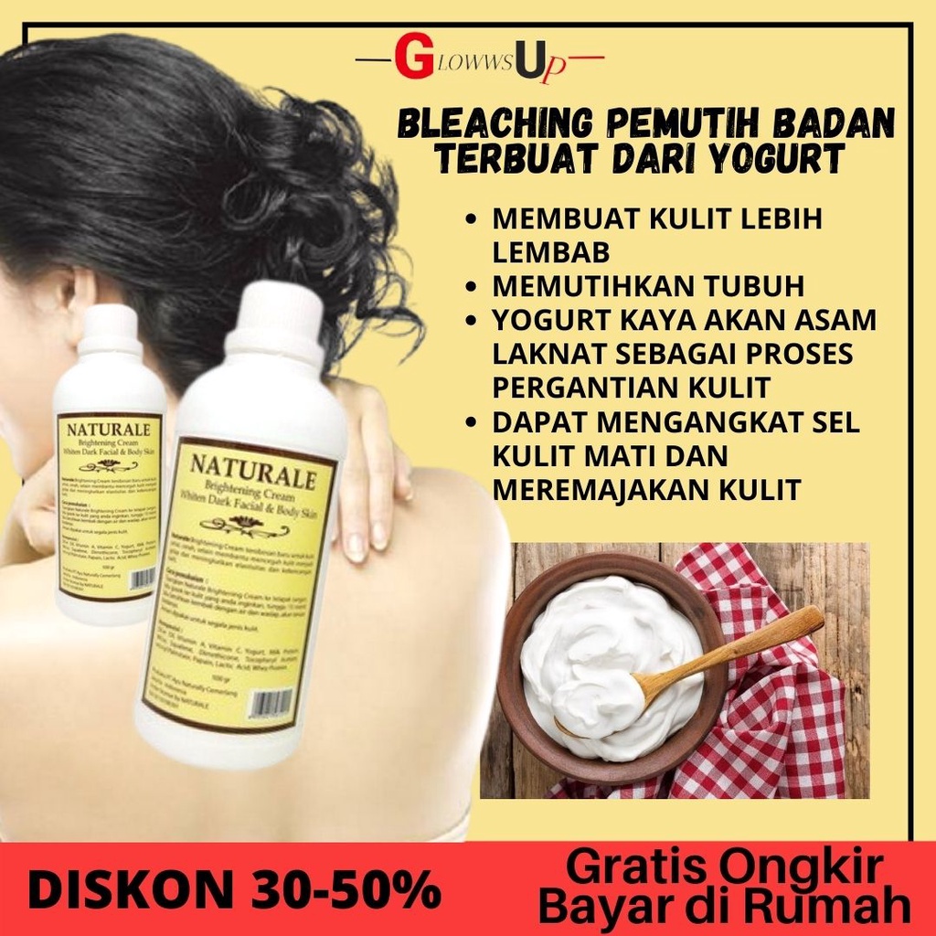 BLEACHING BADAN NATURALE 500GR PEMUTIH BADAN PERMANEN PENCERAH KULIT - BLECING BADAN