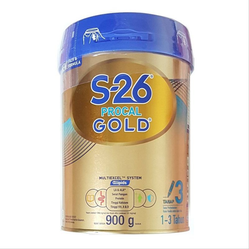 

Susu Formula S26 Procal Gold 900gr Tahap 3