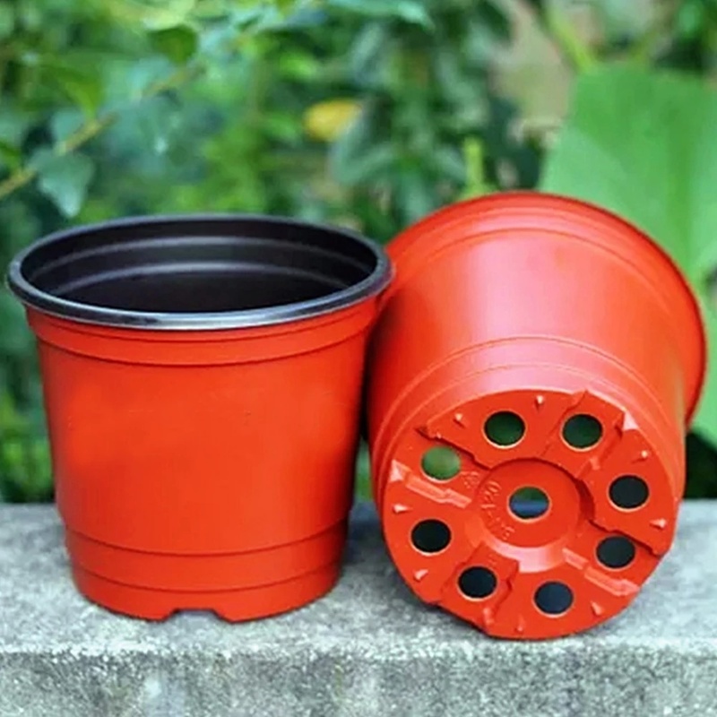 [Harga Grosir]1pc Pot Tanaman Mini Bahan Plastik Ramah Lingkungan Warna Permen Dengan Lubang Drainase Untuk Taman/Hot Sale