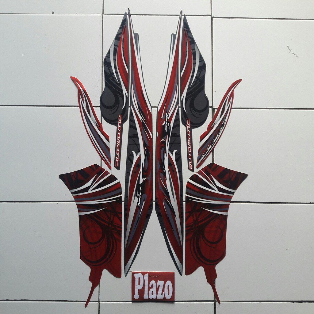 stiker motor mio soul 2009 merah