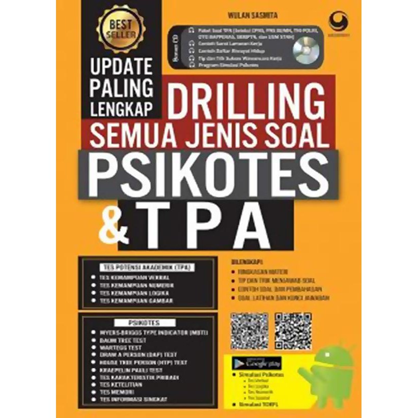 Update Paling Lengkap Drilling Semua Jenis Soal Psikotes & TPA + CD tes CPNS Polri SBNPTN USM STAN