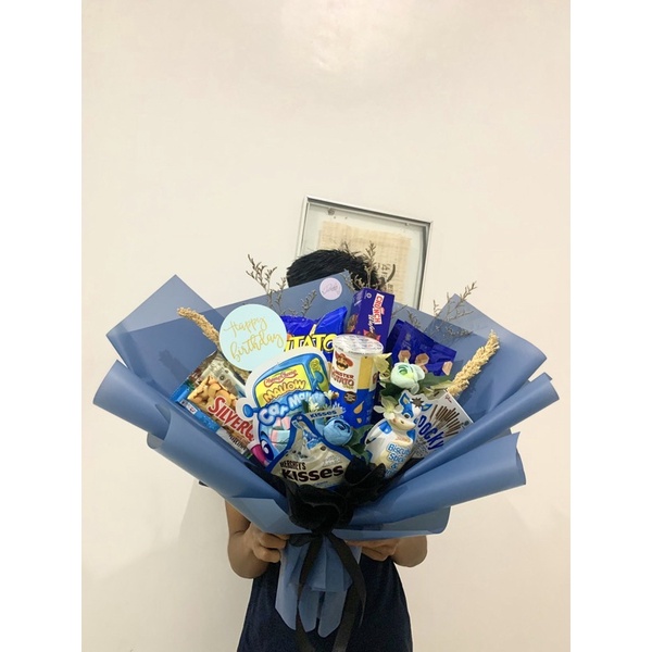 

snack buket premium,buat birthday,wisuda,dan acara spesial lainnya
