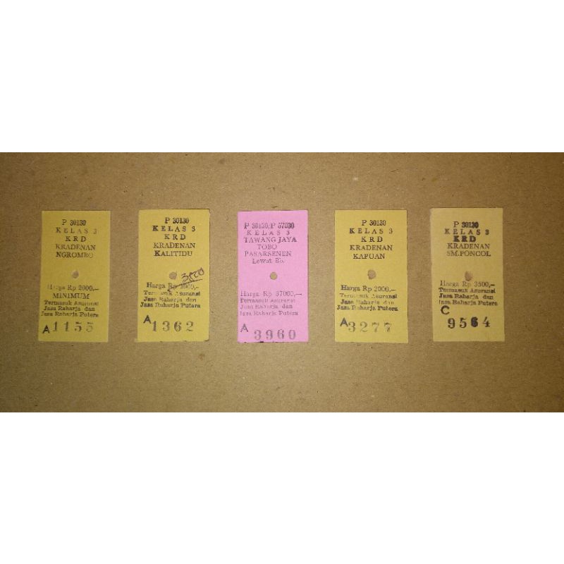 Tiket Kereta Api Jadul Lawas