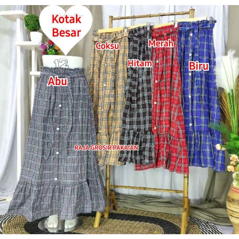 Asella Skirt Rok Anak Motif Kotak Estimasi Usia 3-11 Thn