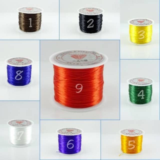 Tali Benang Karet Elastis 60 Meter - Gelang dan Kalung
