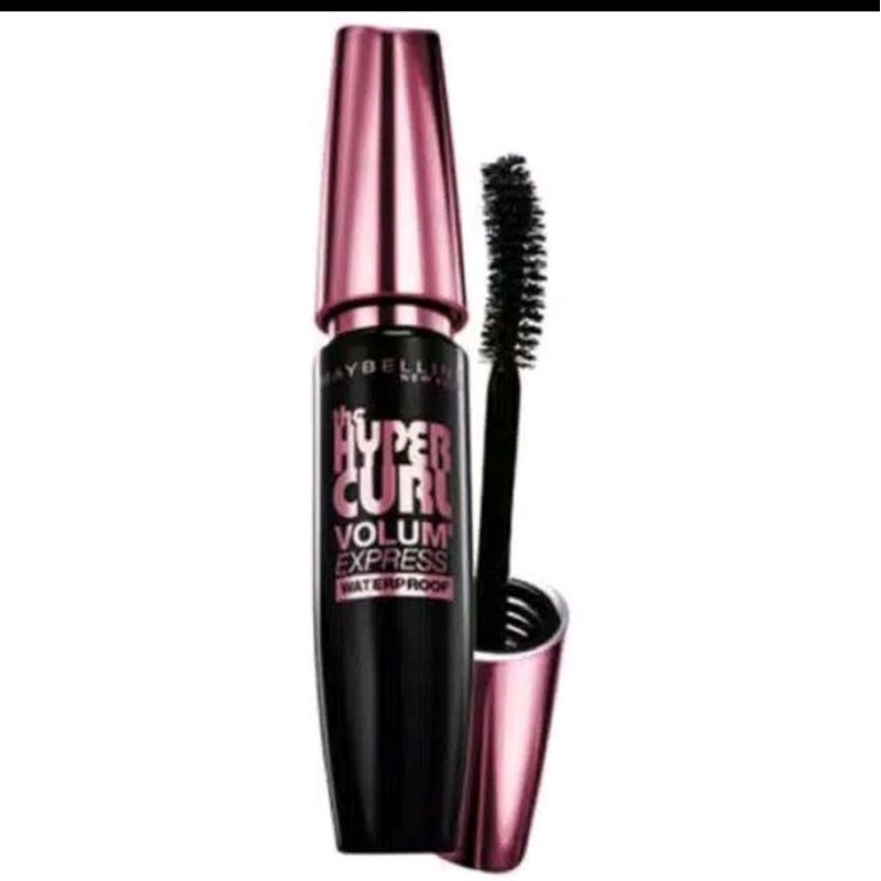 HARGA PER12PC!! segel Mascara Maybelline Volum Express  Hyper curly Tutup Abu2 |  Hyper curly Tutup Pink