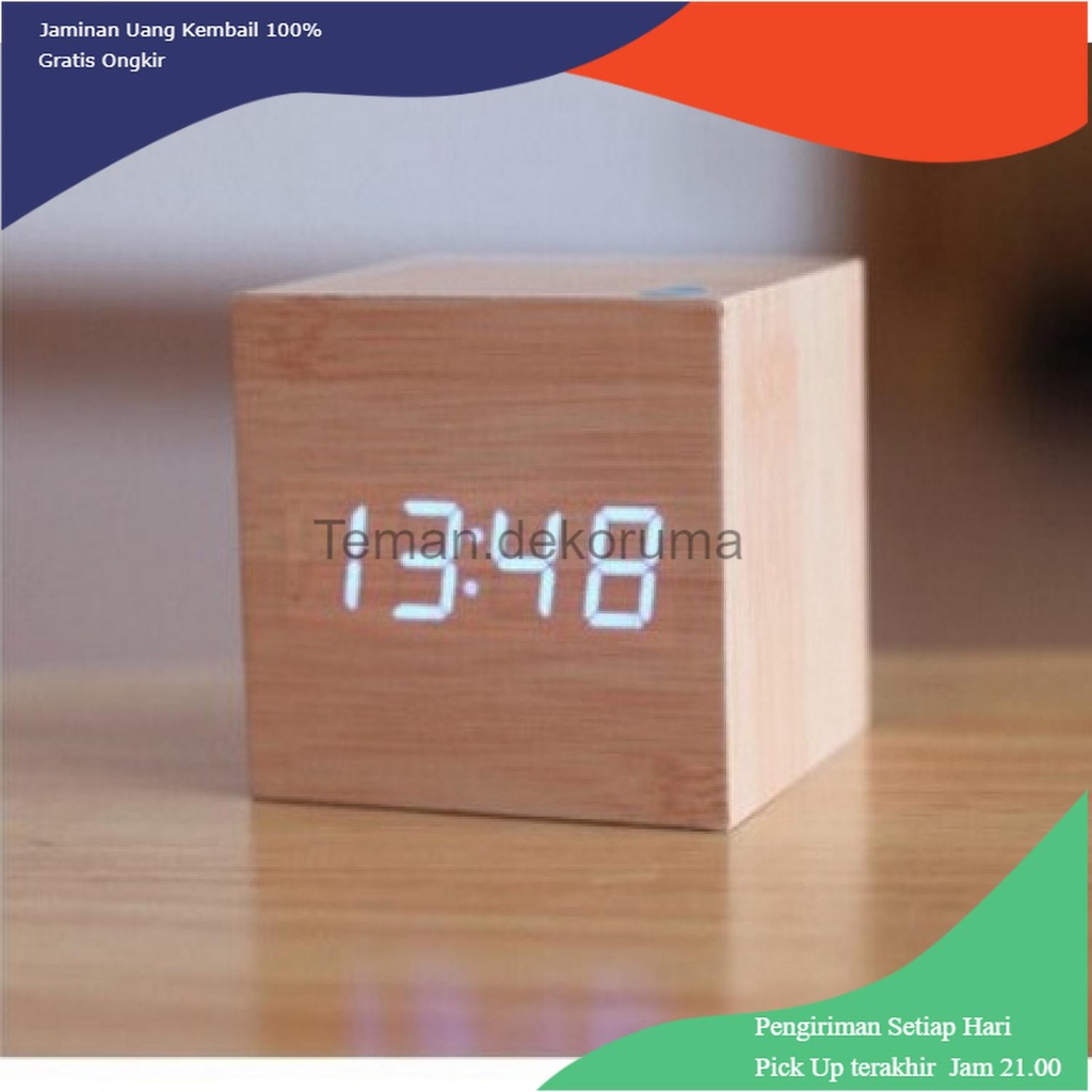 TD-AI02 HOUSEEN Jam Digital LED Kayu - JK-808