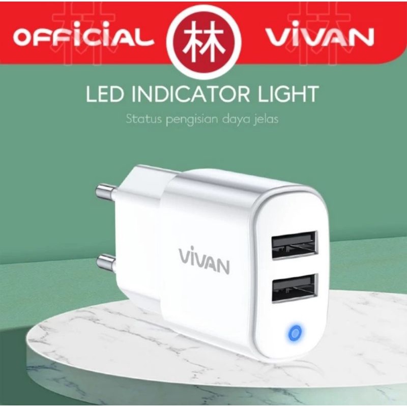 Vivan VP01 Dual Output USB Quick Charging 3.1A &amp; Data Cable Micro USB