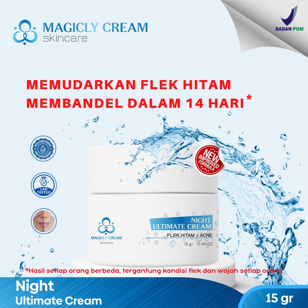 Night Whitening Salep Flek Hitam Magicly Cream Skincare Ultimate Flek Cream