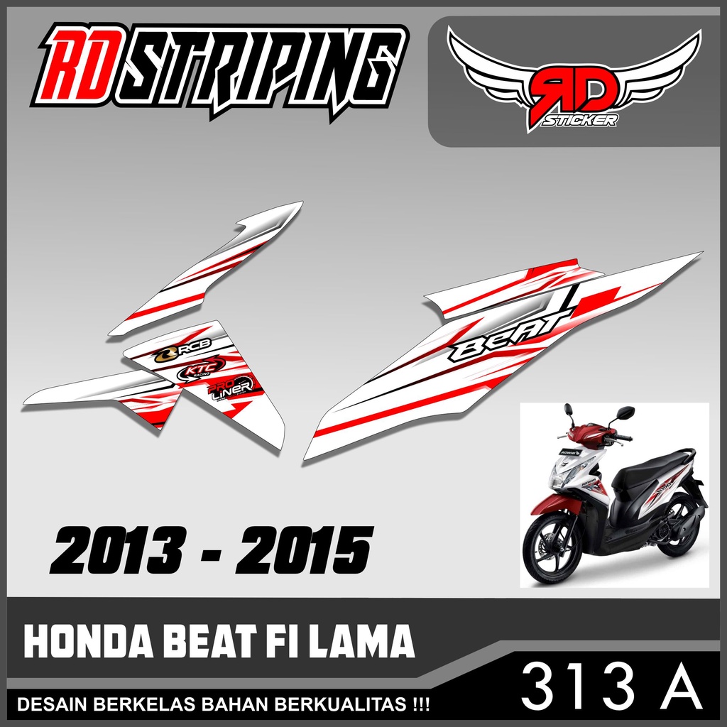 STRIPING STIKER HONDA BEAT FI LAMA RACING LIS STICKER MOTOR SEMI FULL STRIPING KEREN BEAT FI