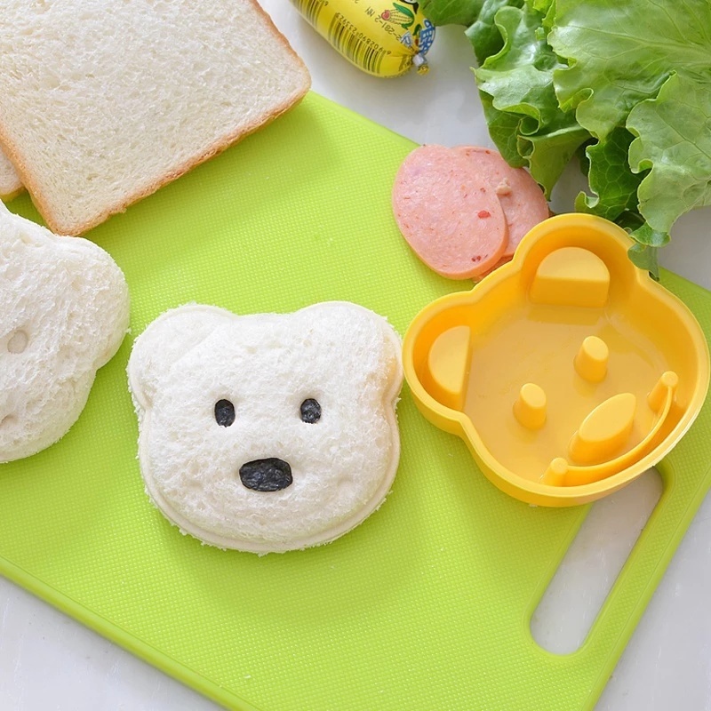 1pc Cetakan Roti Panggang Bentuk Teddy Bear Tidak Berbahaya Untuk Sarapan Anak