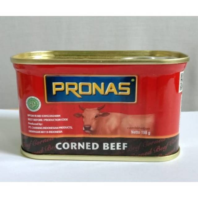 Kornet Pronas Sapi 198 Gram / Pronas Corned Beef Kornet Daging Sapi 198gr