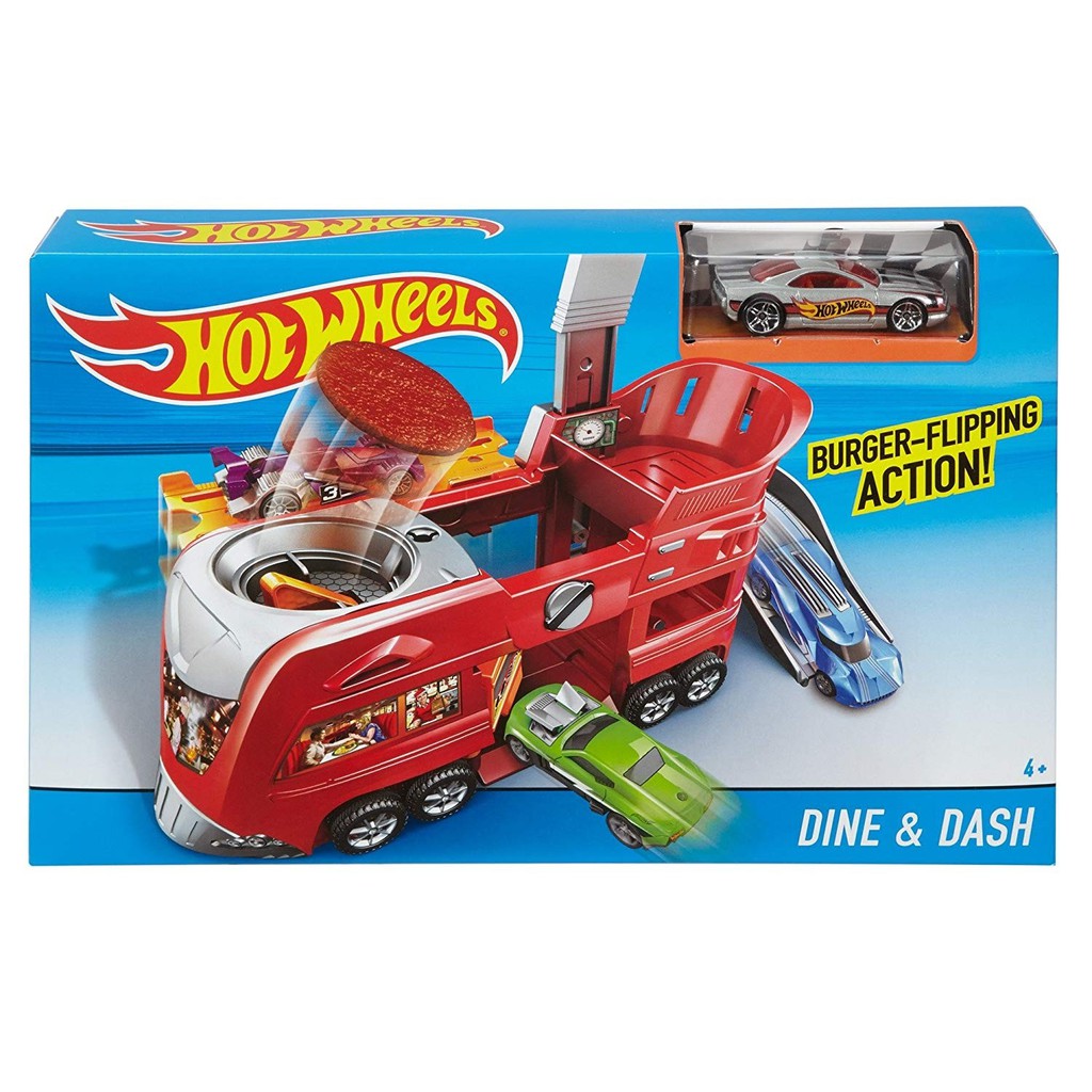 Hot Wheels DINE AND DASH Fold Out Play Set HW Hotwheels Track Lintasan Mainan Mobil Mobilan Anak