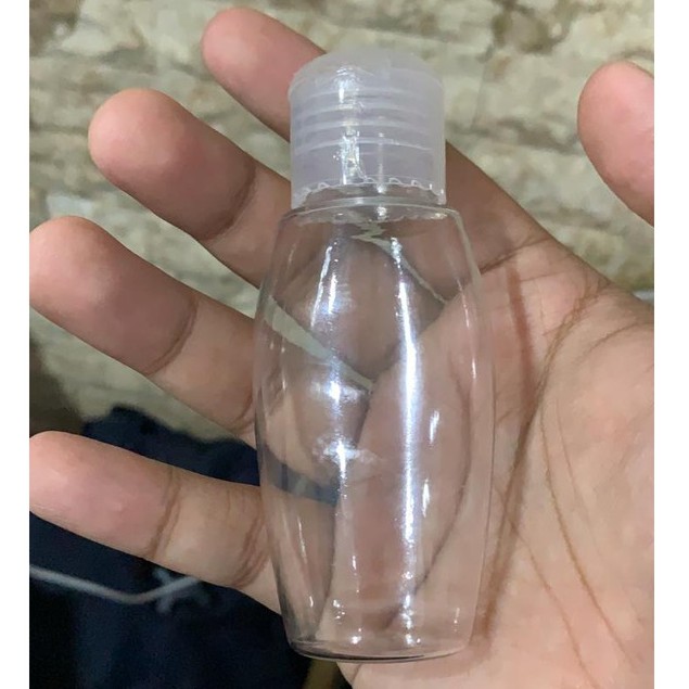 BOTOL Kosong Plastik 60ML Gendut / Botol Hand Sanitizer BENING TRANSPARAN
