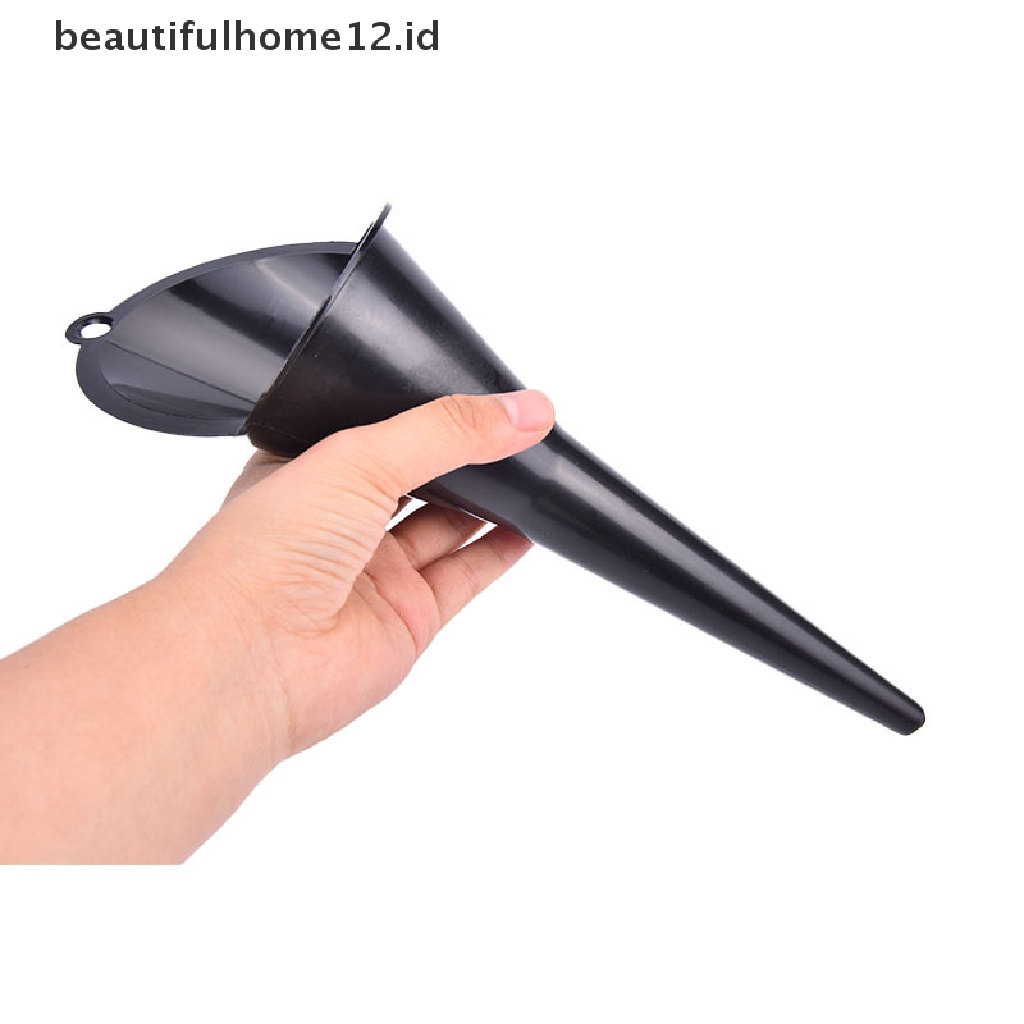 【beautifulhome12.id】 Motorcycle Long Mouth Funnel Plastic Refueling Oil Liquid Spout Diesel Filling .