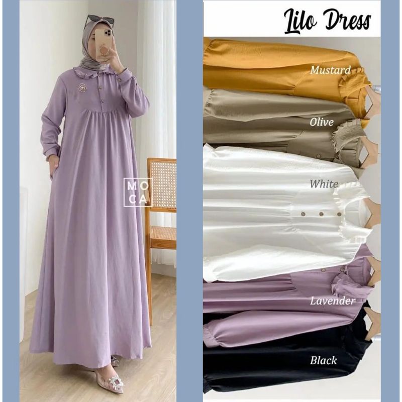 Gamis Lillo Busui Friendly  Original Crinkle Premium Quality