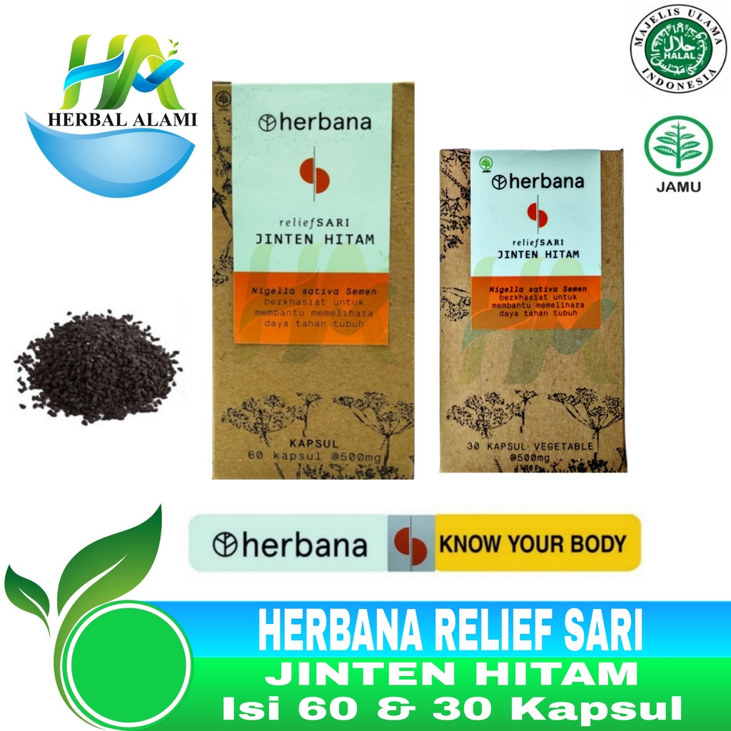 Herbana Relief Sari Jinten Hitam - Herbana Kapsul