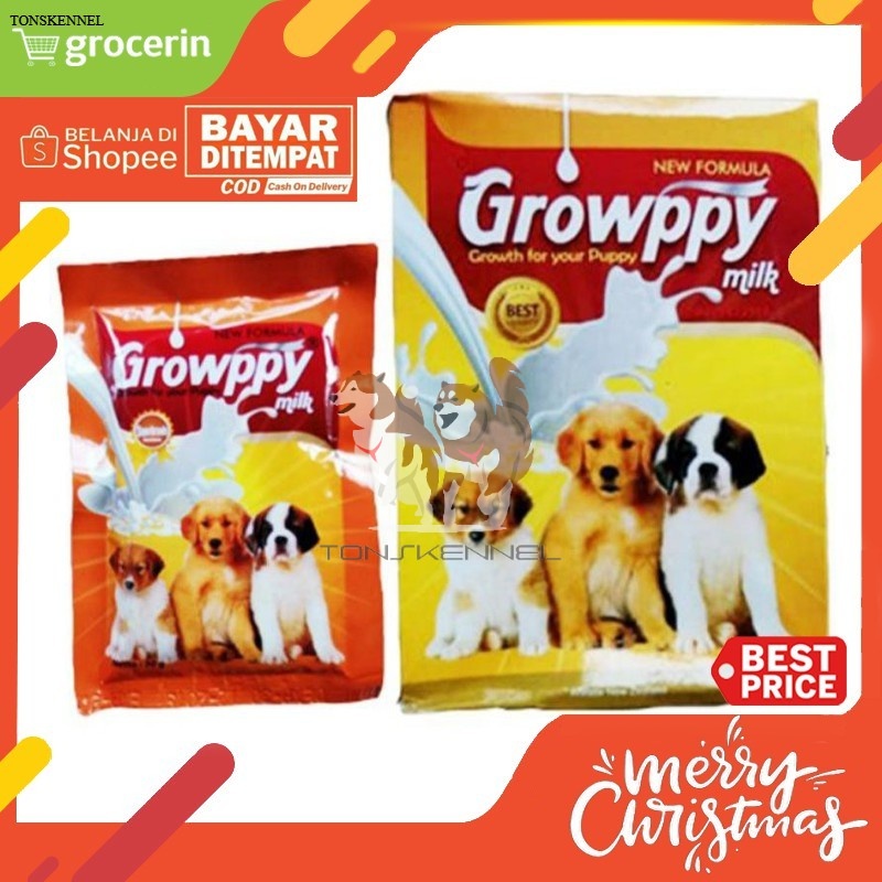 GROWPPY SACHET SUSU ANAK ANJING KUCING UNTUK PUPPY BAYAR DI TEMPAT GROWPY