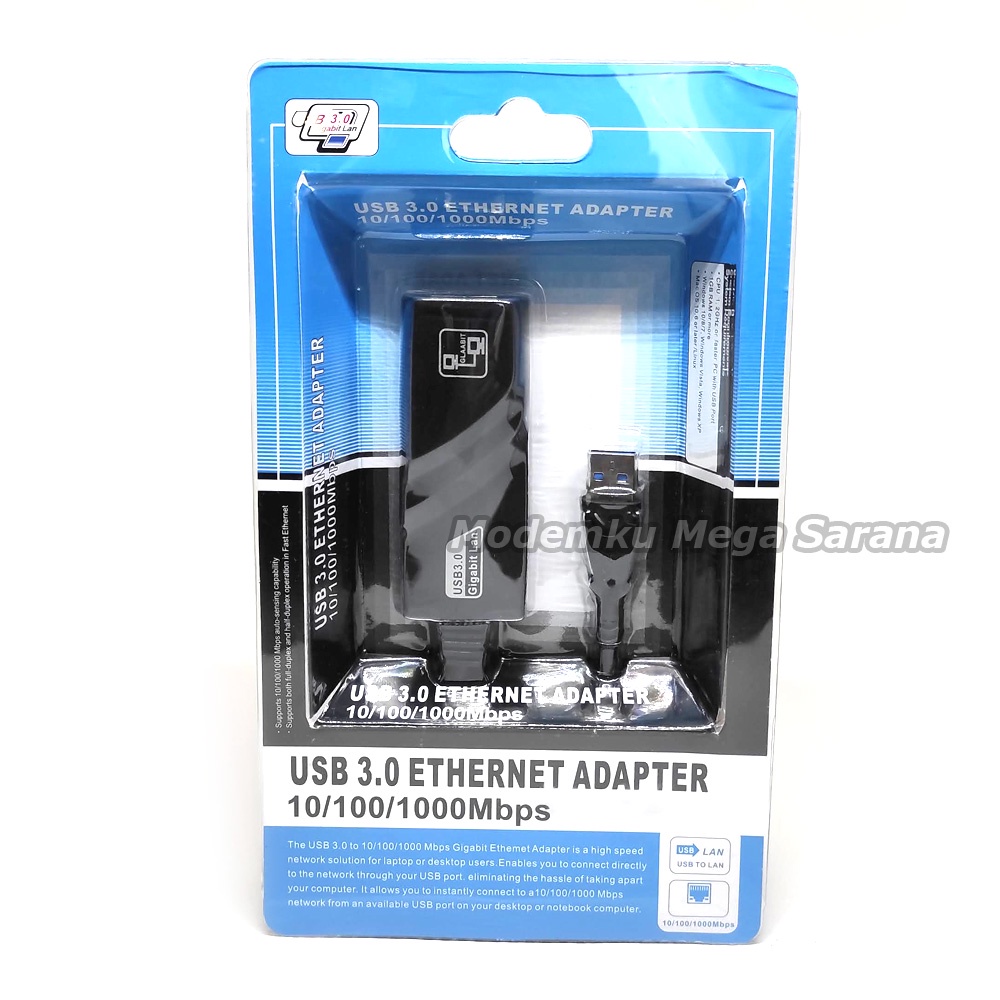 USB 3.0 To LAN Gigabit Ethernet Adapter Up To 1000 Mbps