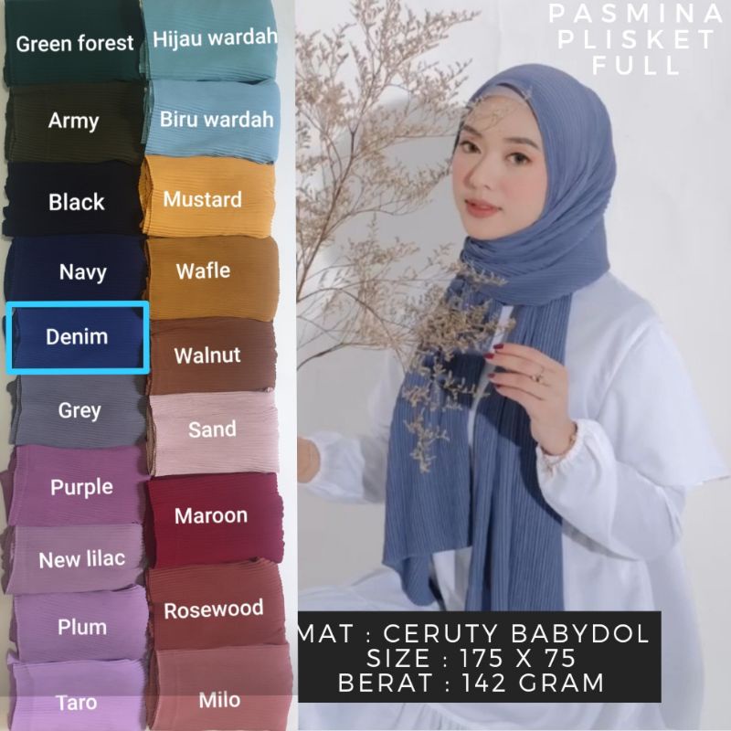 Pashmina Plisket Full