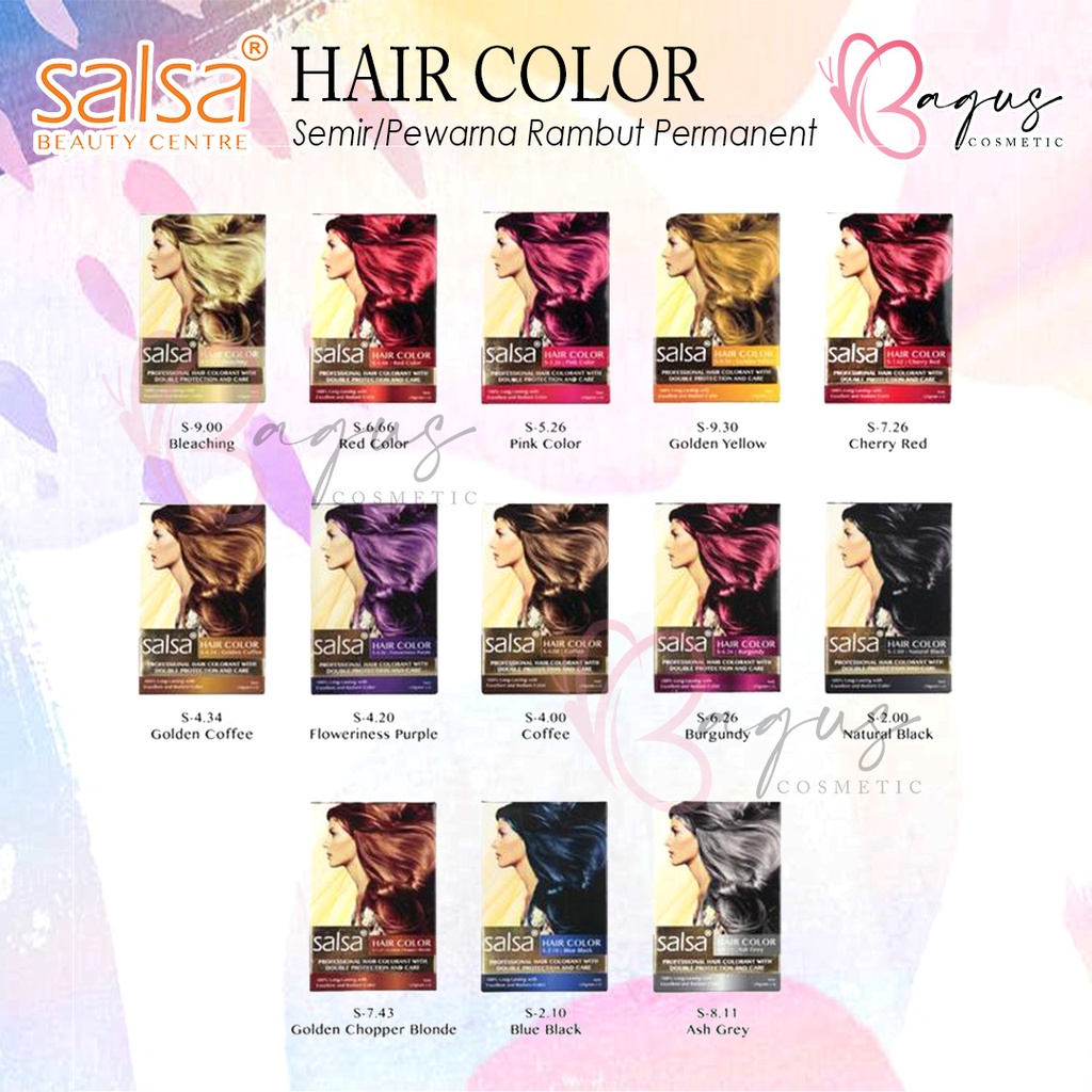 ⭐BAGUS⭐ SALSA HAIR COLOR 30GR | Semir Pewarna Rambut Permanent