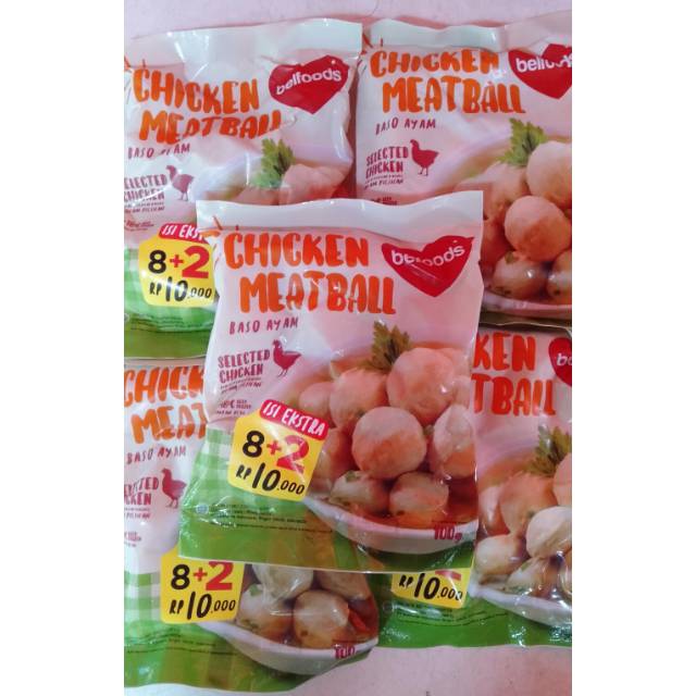 

Baso ayam Belfood kemasan 100 gr isi 10 pcs