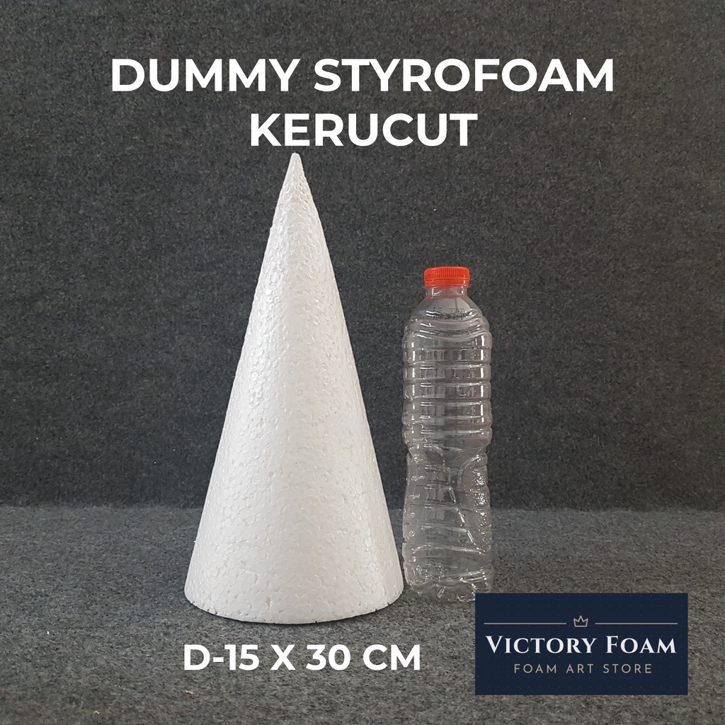 Dummy Styrofoam Kerucut D. 15cm x T. 30cm