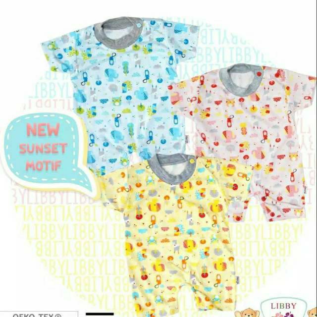 LIBBY Baju Kodok Segiempat/ Romper Bayi NEWBORN