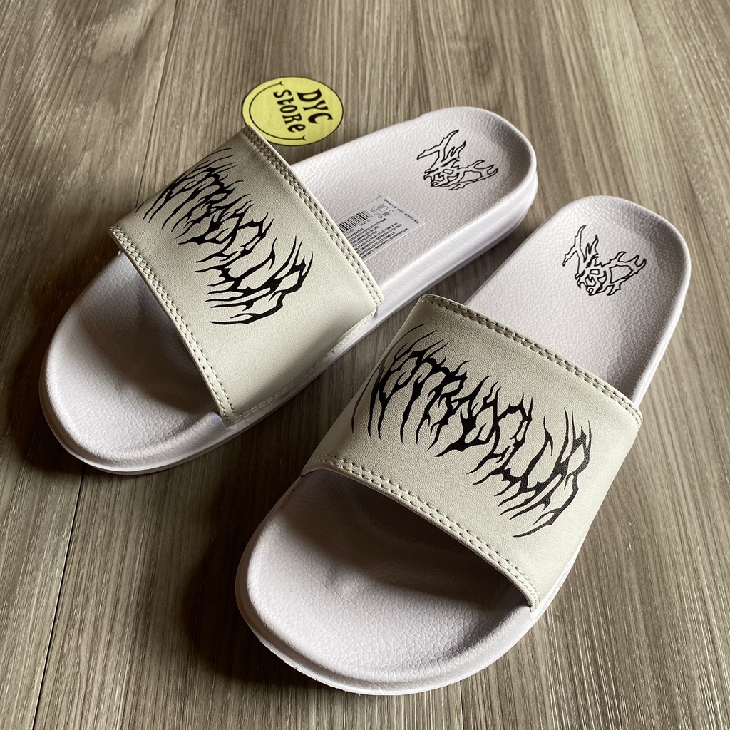 SANDAL SLIDE SLOP SLIPPER UNISEX ORIGINAL NOTBADCLUB spesial ALL SERIES OF SCRIPTURAM DARK ART AUTHENTIC | SENDAL HITAM PRIA WANITA