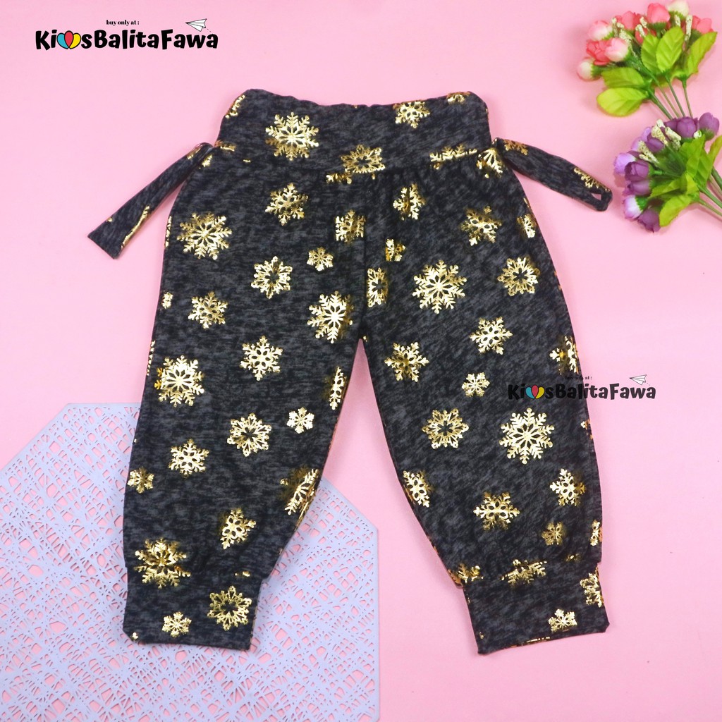 SPESIAL CHRISTMAS Aladin Natal Uk Bayi-10 Tahun / Celana Panjang Pendek Anak Perempuan Adem IMPORT