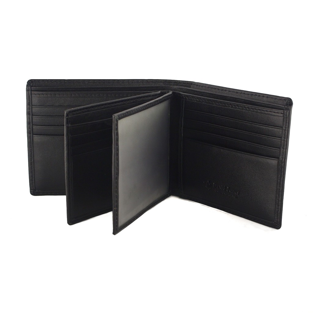 TOKOKOE - Dompet Pria model Tidur bahan Kulit Premium Dompet Lipat - David Jones 5186 Black