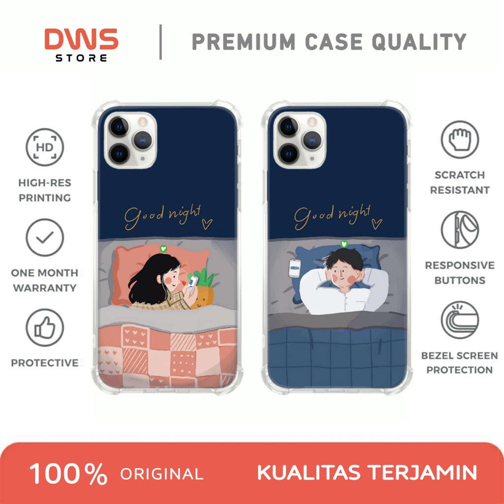 [A132] Case Couple Sleep Oppo Vivo Samsung Realme Iphone Redmi Note 4 5 6 7 8 9 10 Plus X XR 11 12 1