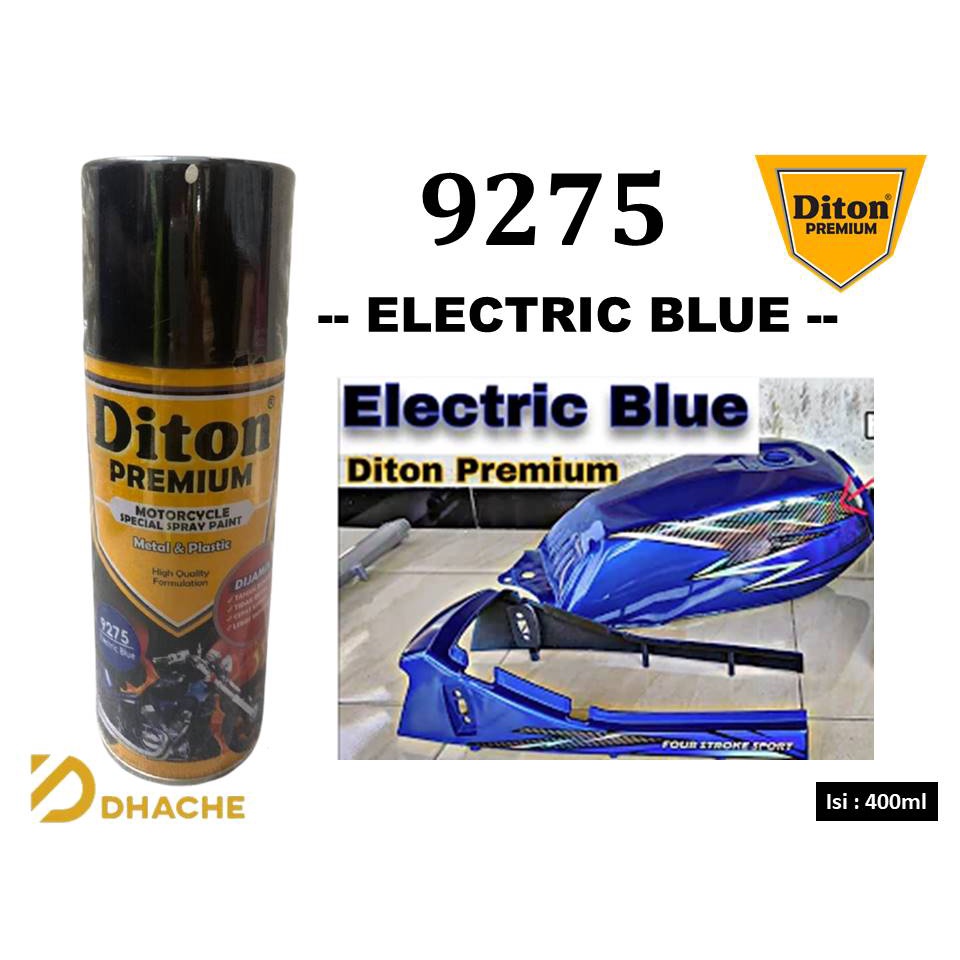 Cat Pilox Diton Premium Electric Blue 9275 400cc warna Biru Gelap Metalik