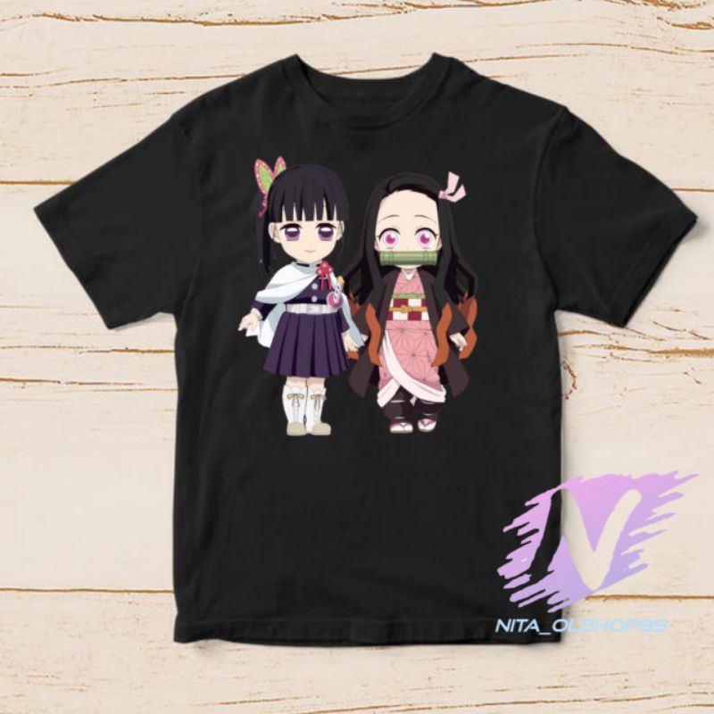 kaos nezuko dan kanao  kaos anak anime populer