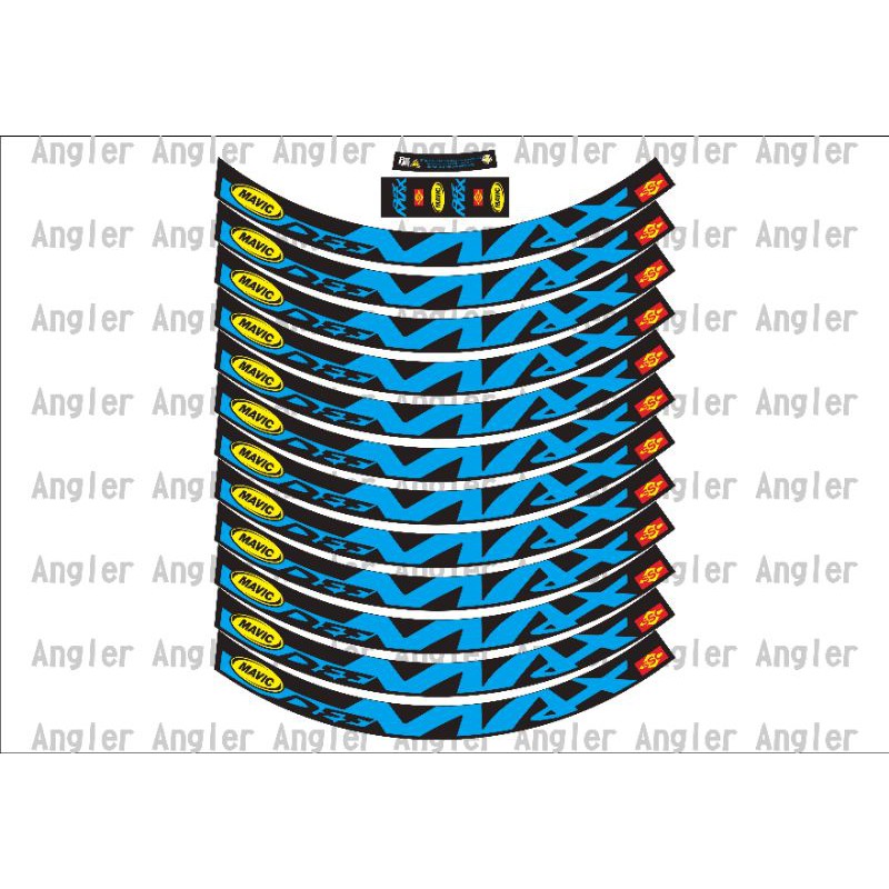 Decal sticker rim deemax mavic sepeda uk 26 dan 27.5