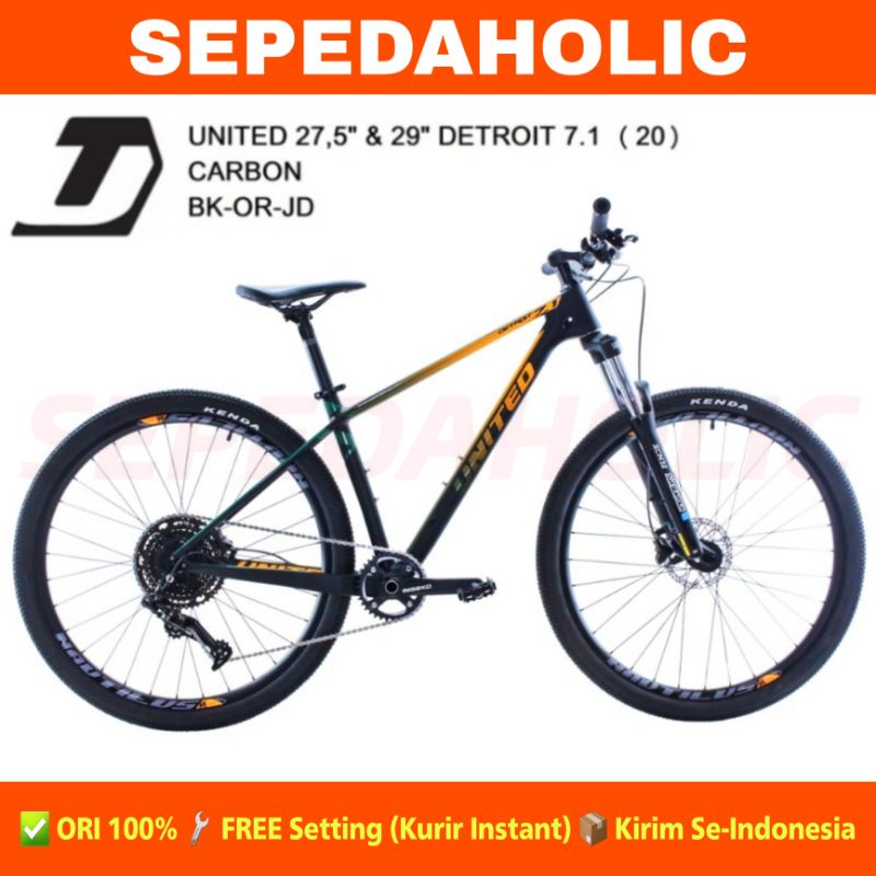 Sepeda Gunung 27.5 & 29 Inch MTB UNITED DETROIT 7.1 Carbon 12 Speed Garansi Resmi 5 Tahun