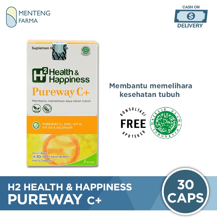 H2 Pureway C+ 30 Tablet - Suplemen Vitamin C Untuk Daya Tahan Tubuh