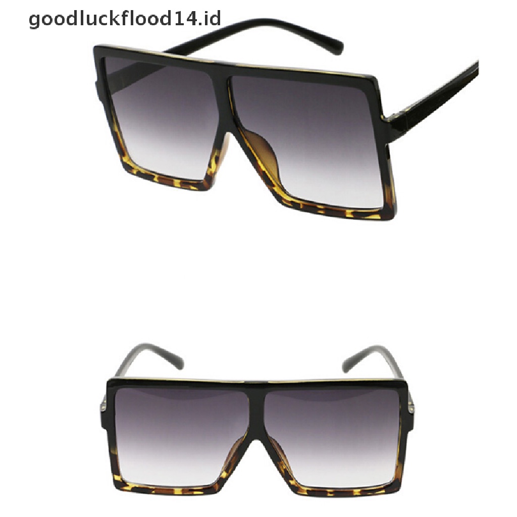 [OOID] Big Square Sunglasses Women Men Vintage Metal Oversized Shades Eyewear New ID