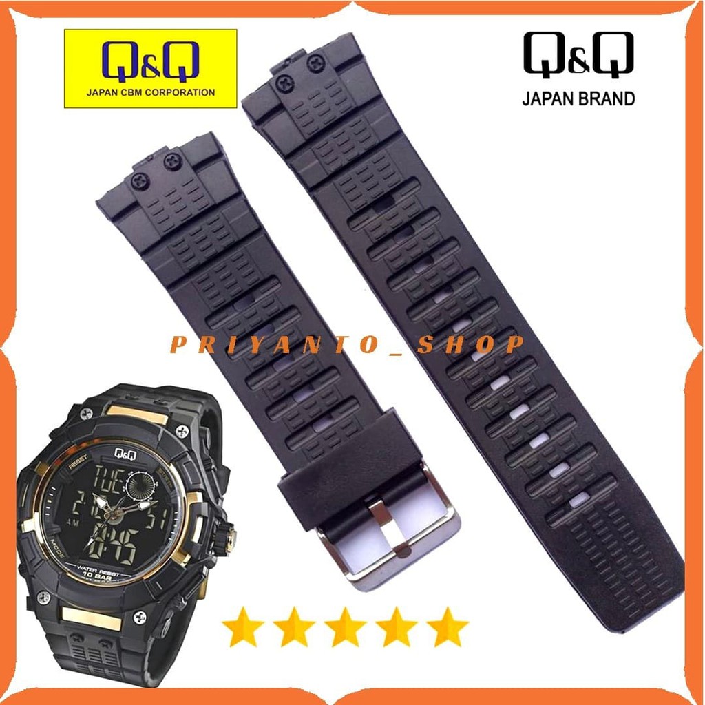 Strap Tali jam Tangan QQ Q&amp;q QnQ GW80 Q&amp;q GW-80 qq QnQ GW 80 SPORT