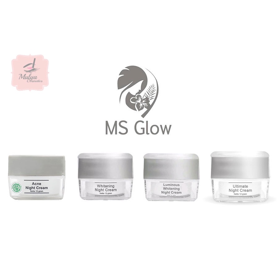 [SATUAN] CREAM SIANG/MALAM MS. GLOW [WHITENING/ACNE/LUMINOUS/ULTIMATE]