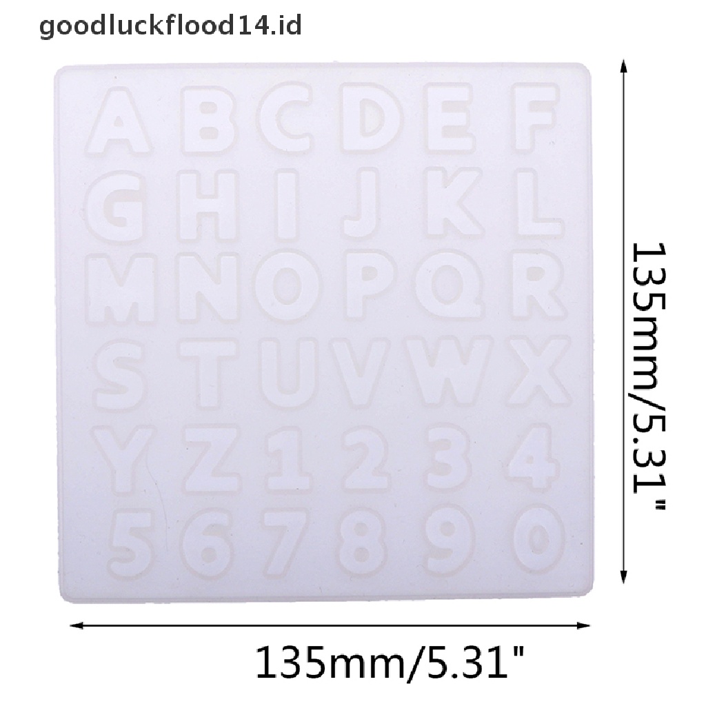 [OOID] Crystal Epoxy Resin Mold Alphabet Letter Number Pendant Casting Silicone Mould ID