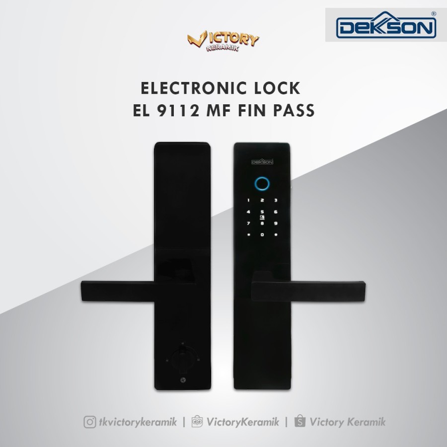 Dekkson Smart Lock / Digital Lock / Electronic Lock / Kunci Pintu Digital EL 9112  MF Fin Pass