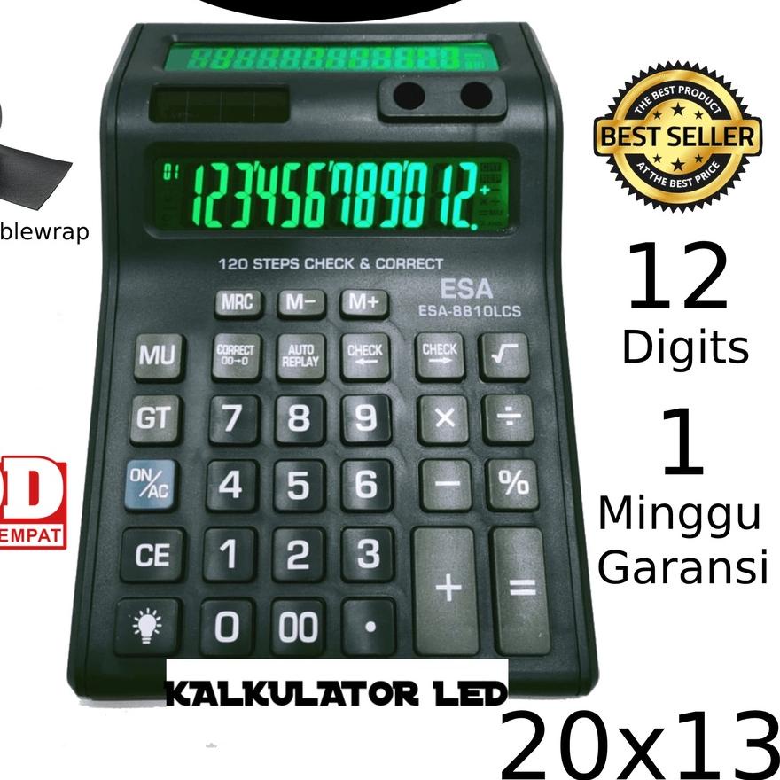 

Terlaris Kalkulator Digital LED 2 Layar 12 Digit ESA