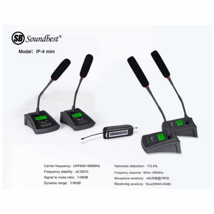 Microphone wireless meja original soundbest ip4 mini
