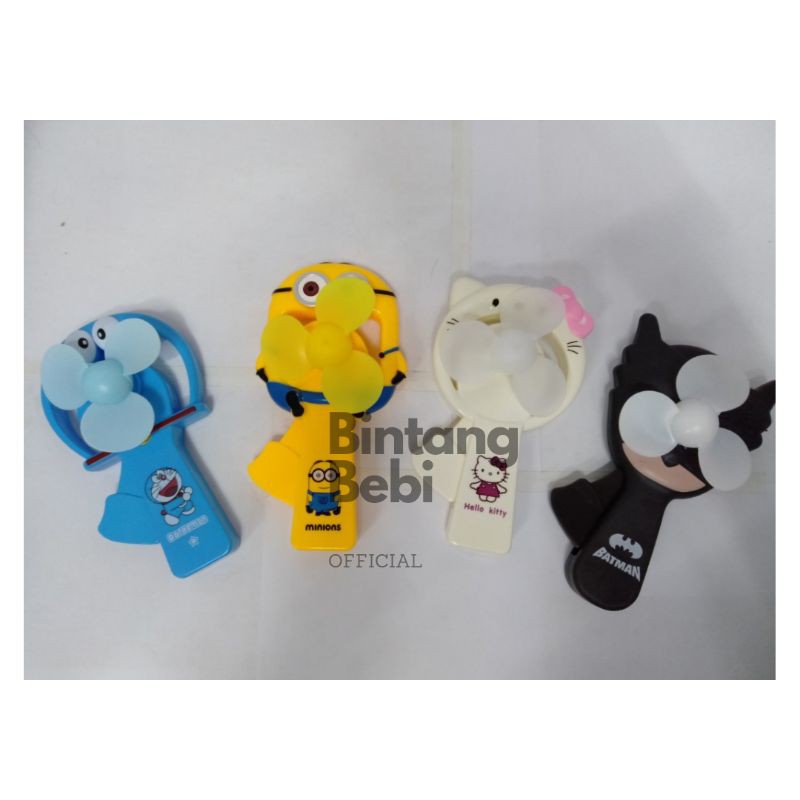 Kipas angin mini karakter, kipas tangan manual