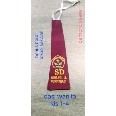 custom dasi sd bordir nama sekolah